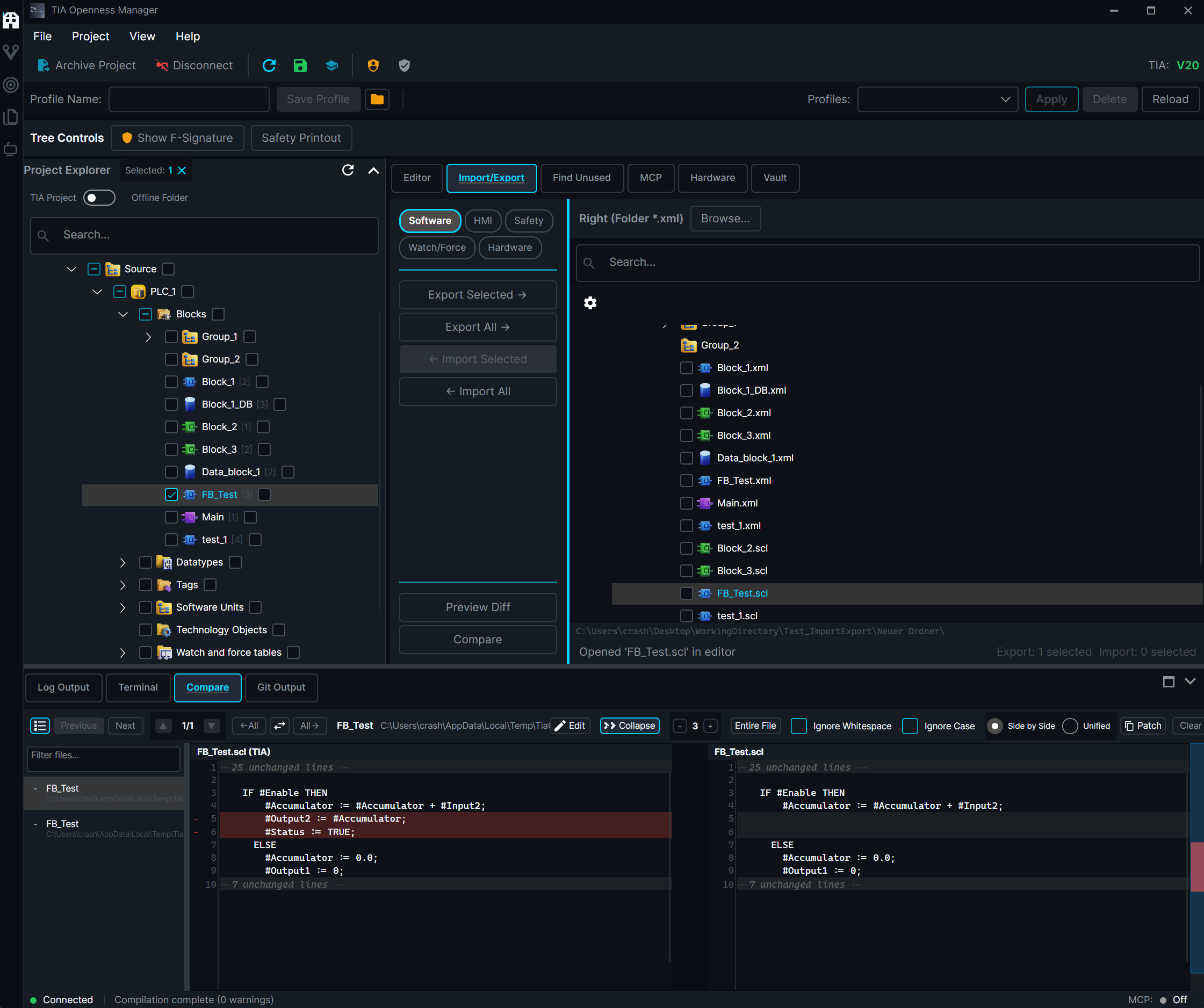 Difference Comparison